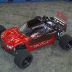 Rocket Rod's Stadium Truck oval racer.  Its a RC10T4 that's been set up to fly!  Blistering speeds with hjis 13.5 brushless motor!